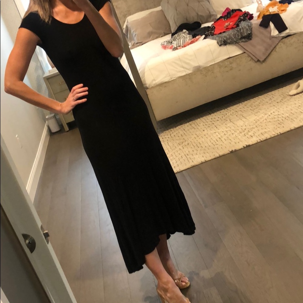 BCBG soft ribbed maxi dress.